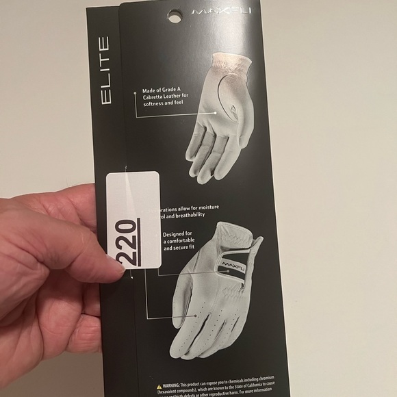 NWT Maxfli Elite Premium Cabretta Leather Glove Size XL Men's CADET LEFT (G1) - Picture 3 of 3